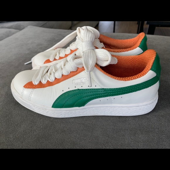 Puma Shoes - UMiami Puma Basket Sneakers